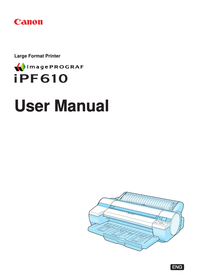 Image de la première page du manuel de l'appareil imagePROGRAF iPF610