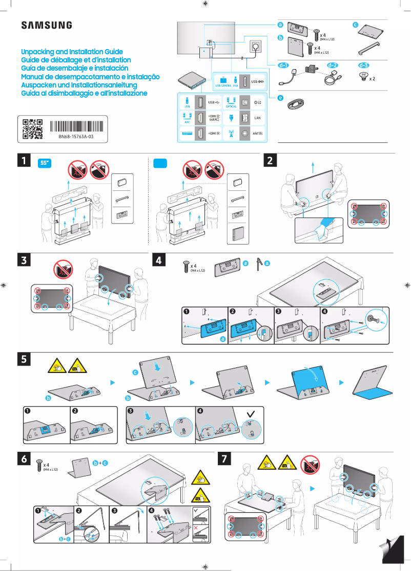 Page 1 de la notice Manuel utilisateur Samsung QA65QN900CK