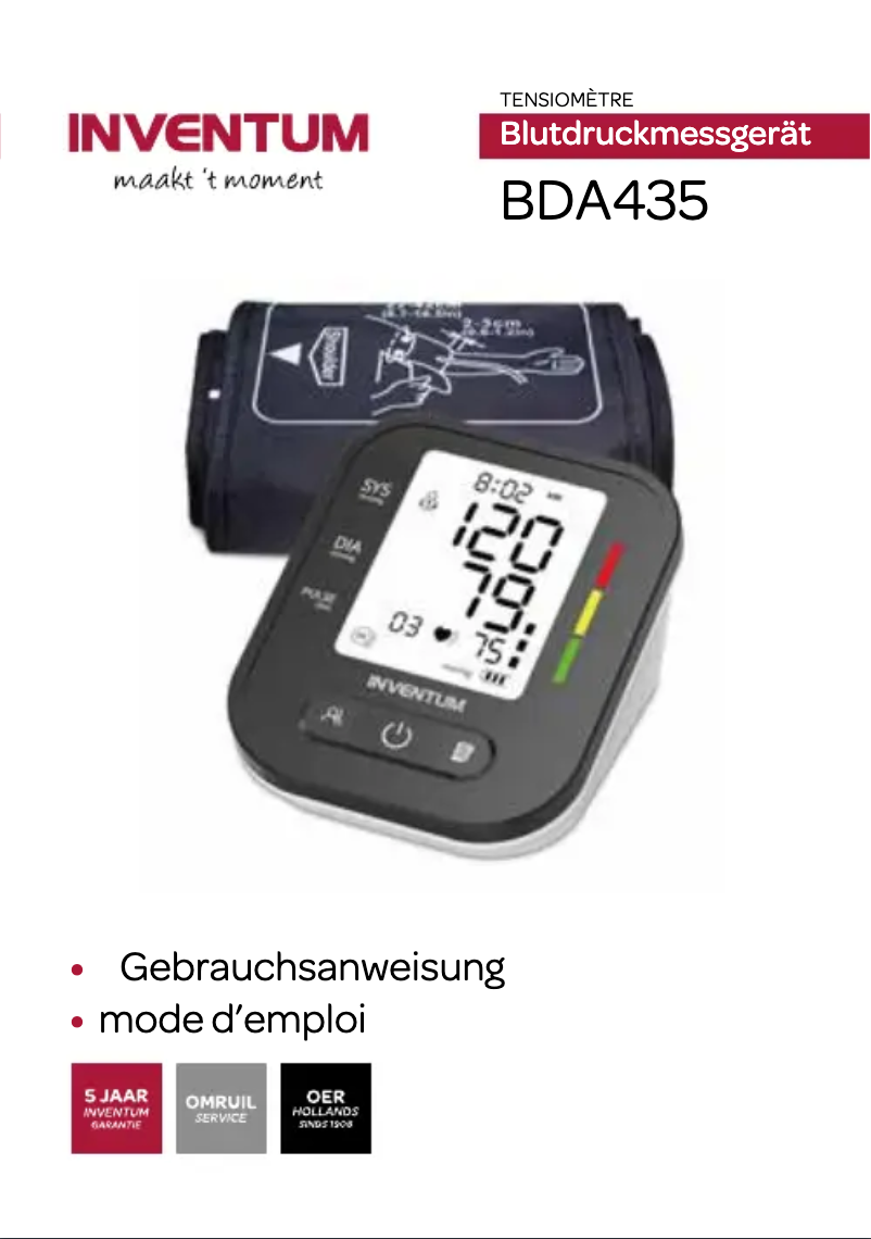 Image de la première page du manuel de l'appareil BDA435