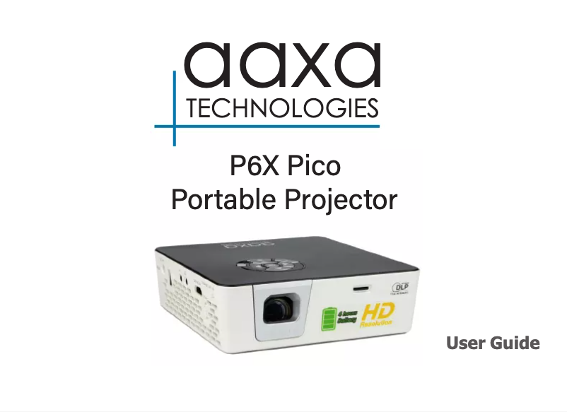 Page 1 de la notice Manuel utilisateur AAXA Technologies P6X Pico