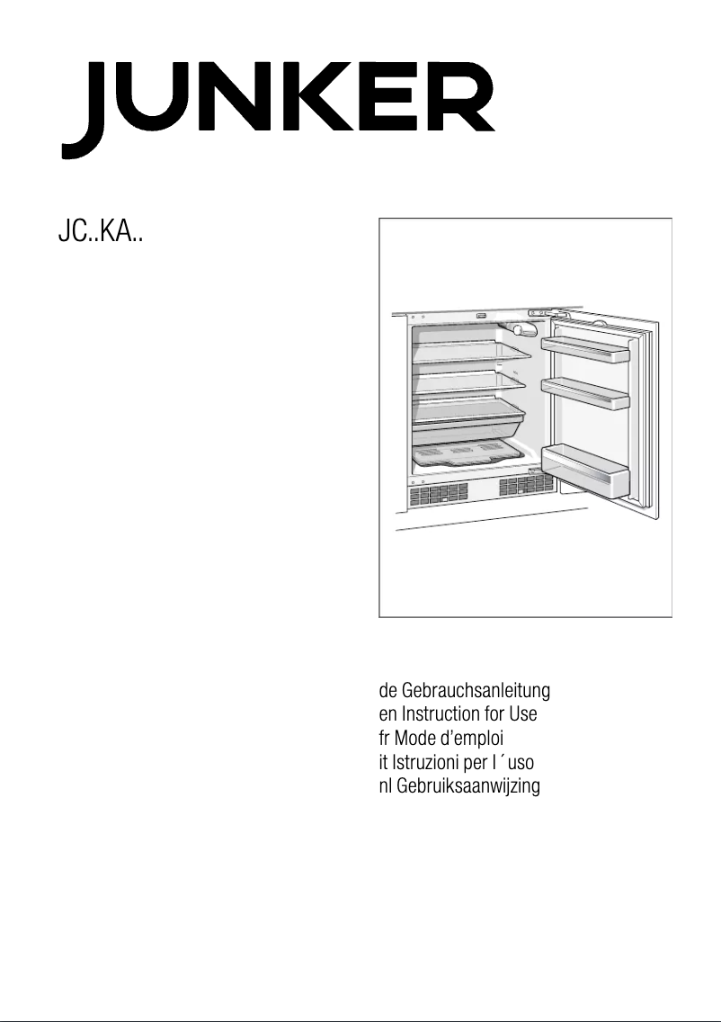 Page n°1 - Manuel utilisateur Junker JC15KA20