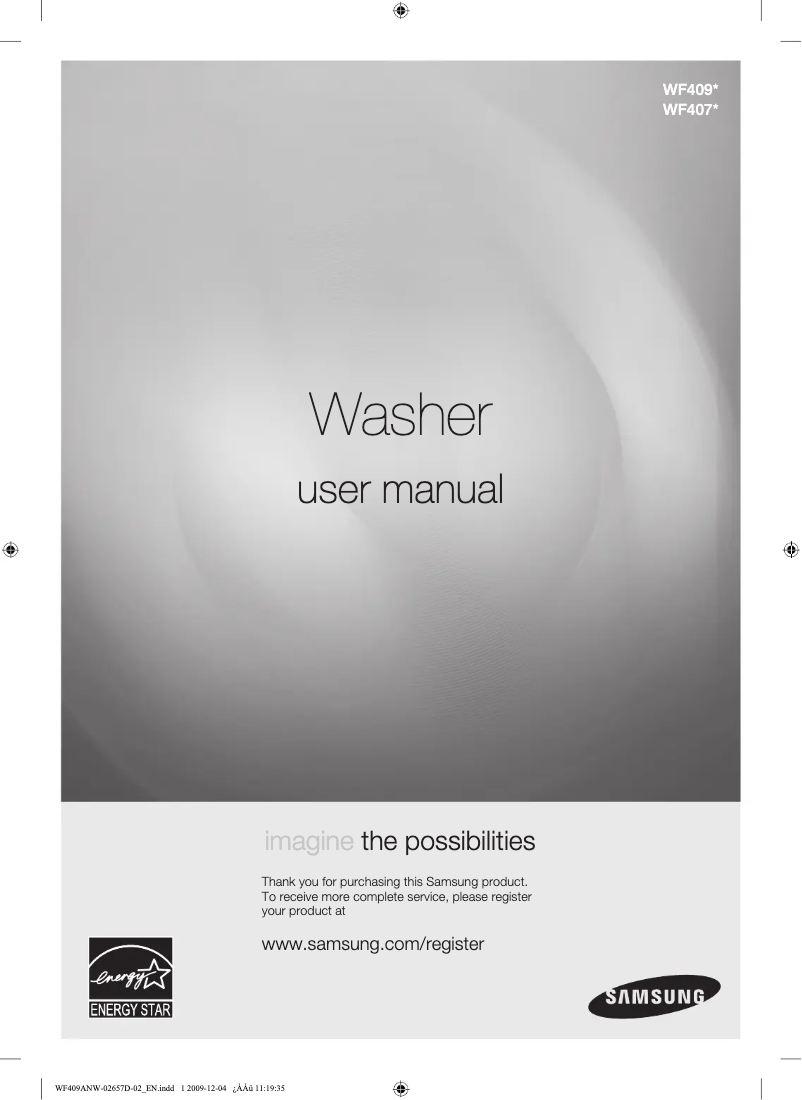 Page n°1 - Manuel utilisateur Samsung WF410ANR