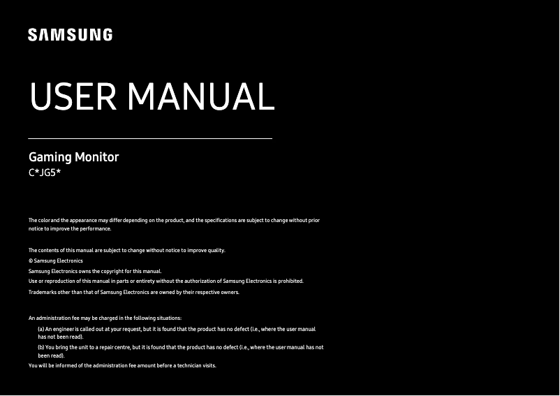 Page n°1 - Manuel utilisateur Samsung C32JG51FDE