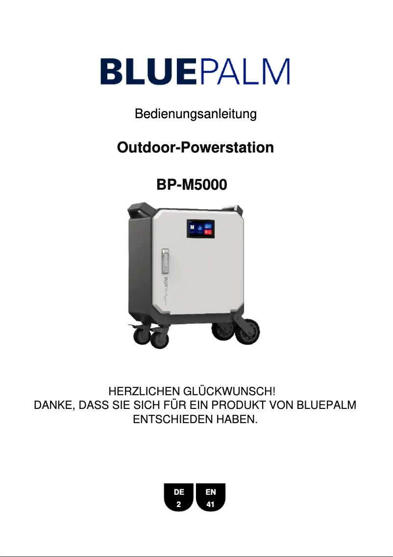 Página 1 del manual Manual de usuario BLUEPALM BP-M5000
