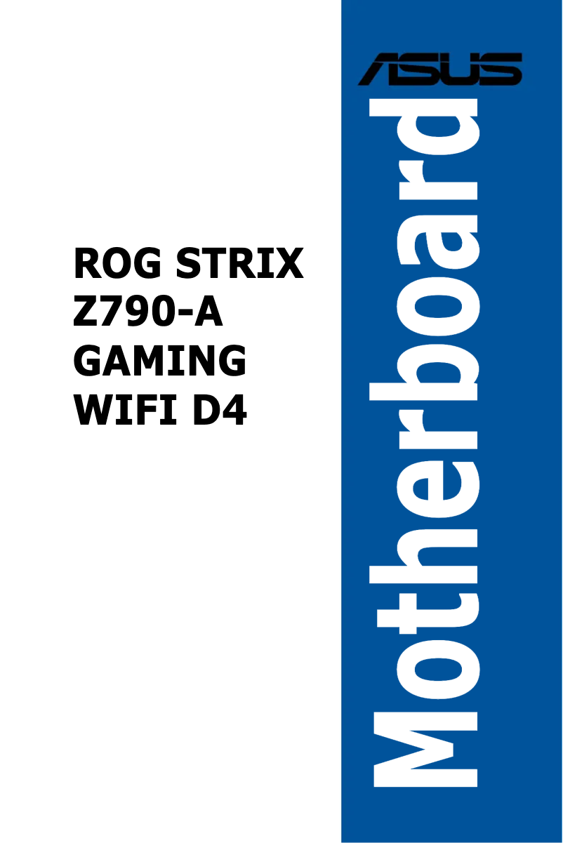 Page 1 de la notice Manuel utilisateur Asus ROG STRIX Z790-A GAMING WIFI D4
