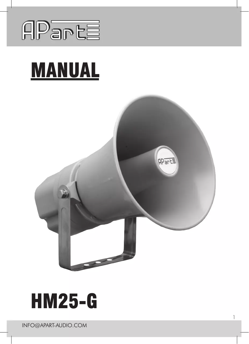 Imagen de la primera página del manual del dispositivo HM25-G