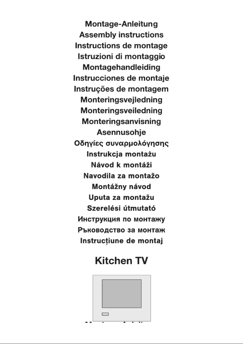 Page n°1 - Manuel utilisateur AEG TV 4500 M