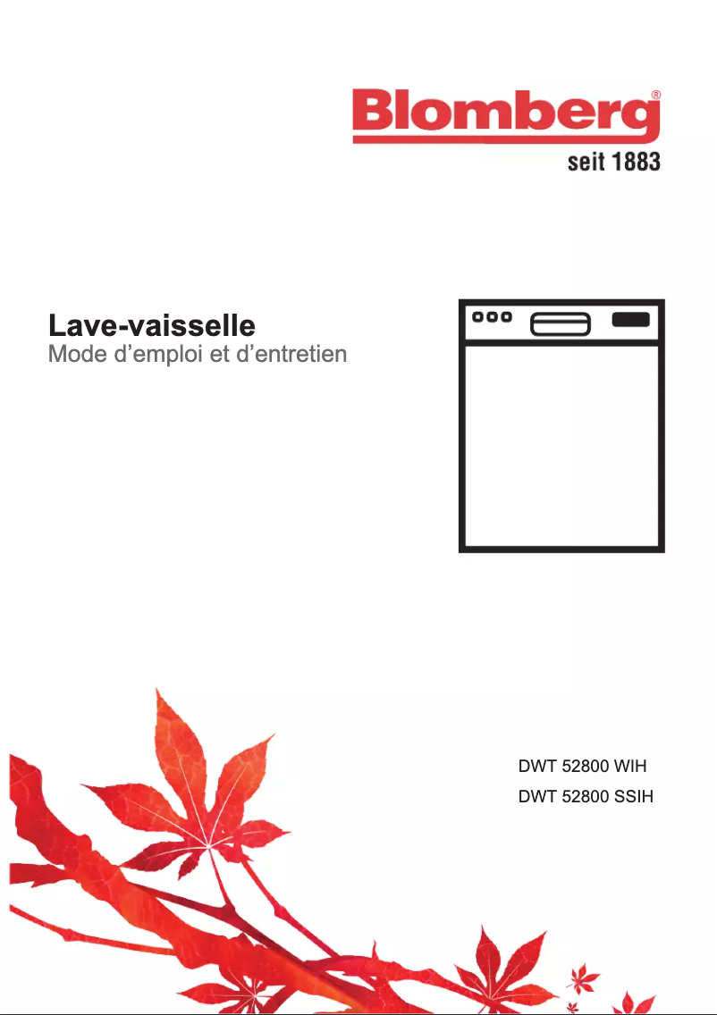 Image de la première page du manuel de l'appareil DWT52800SSIH