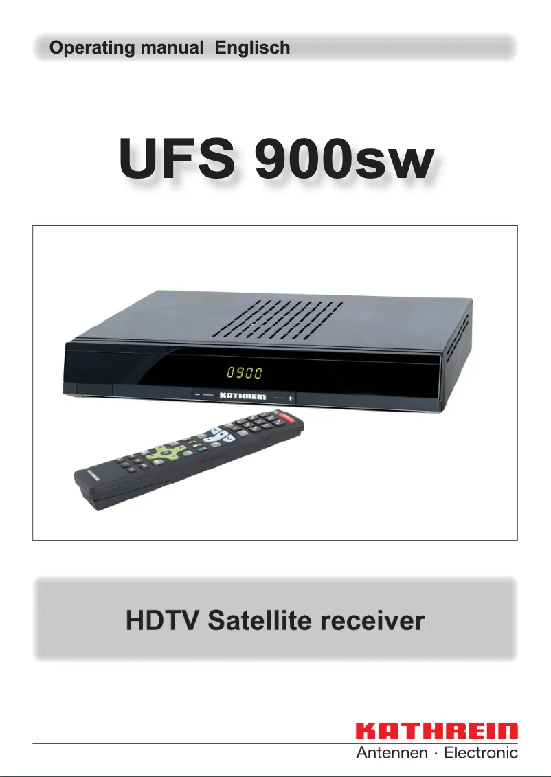 Page 1 de la notice Manuel utilisateur Kathrein UFS 900