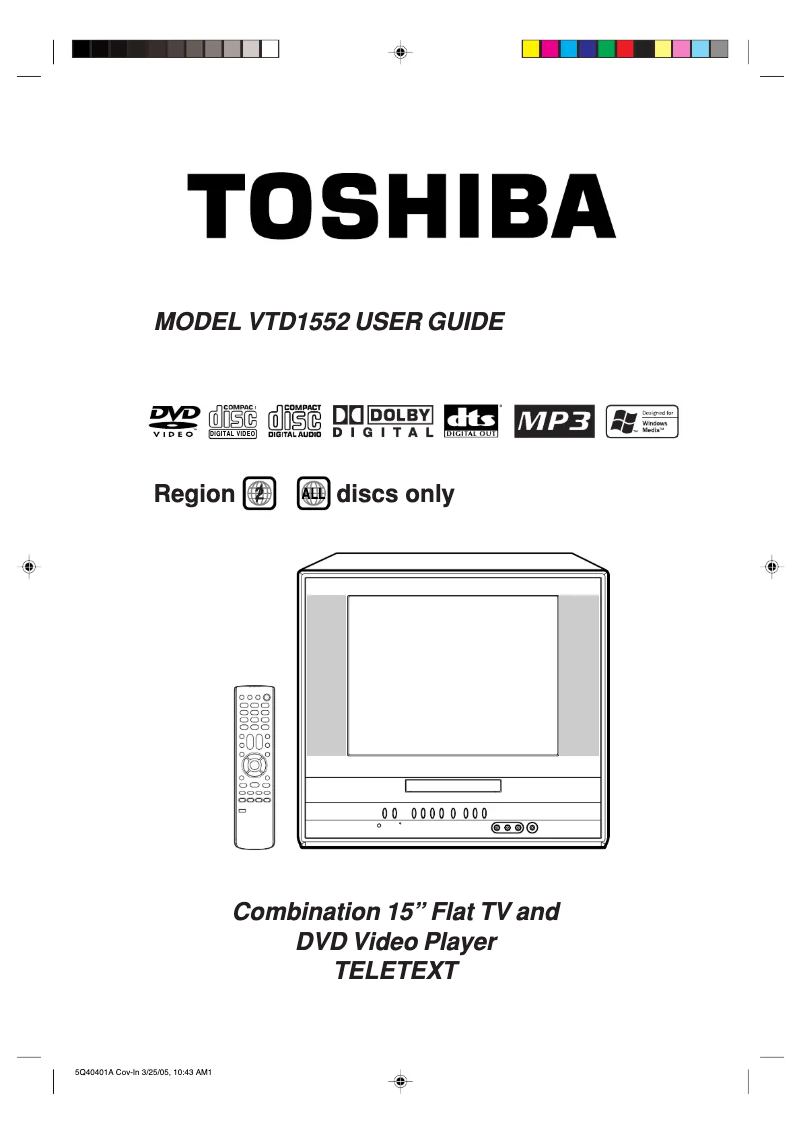 Page 1 de la notice Manuel utilisateur Toshiba VTD1552