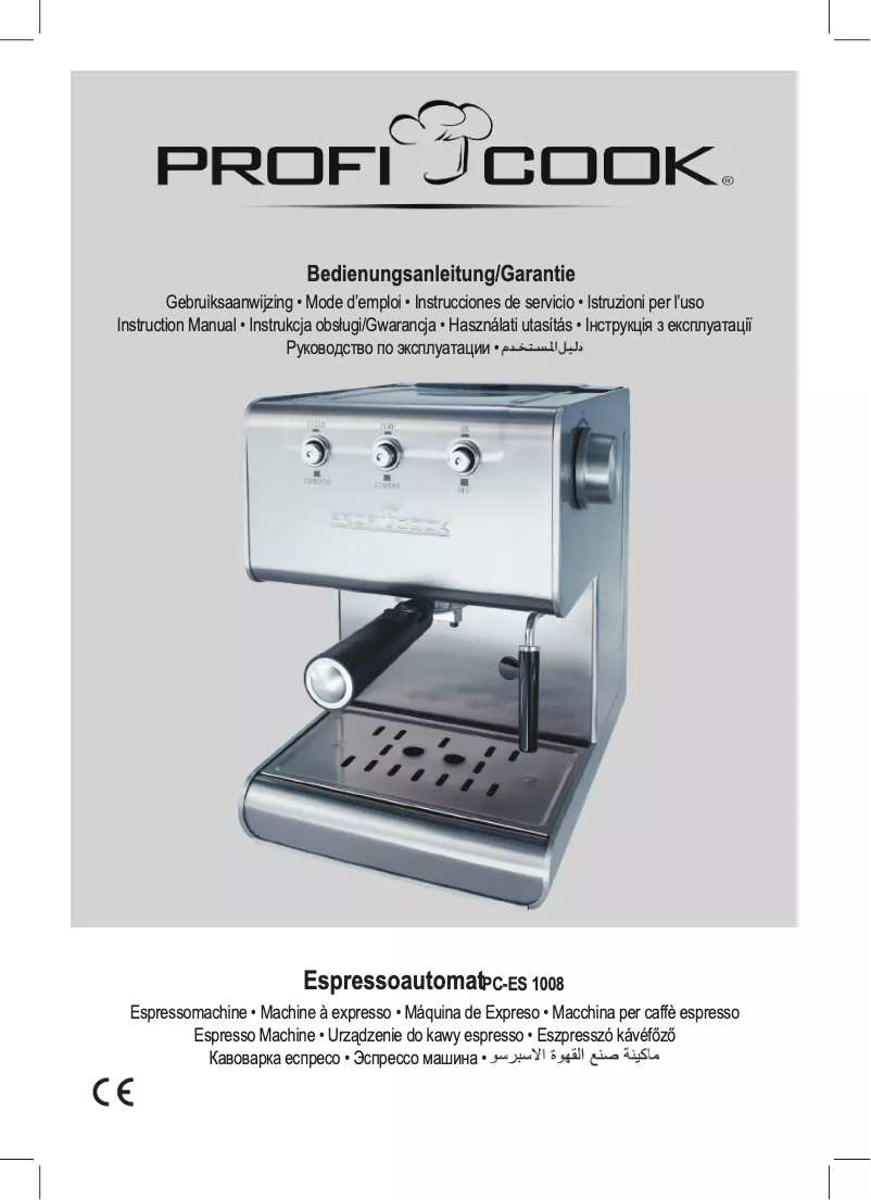 Page 1 de la notice Manuel utilisateur ProfiCook PC-ES 1008