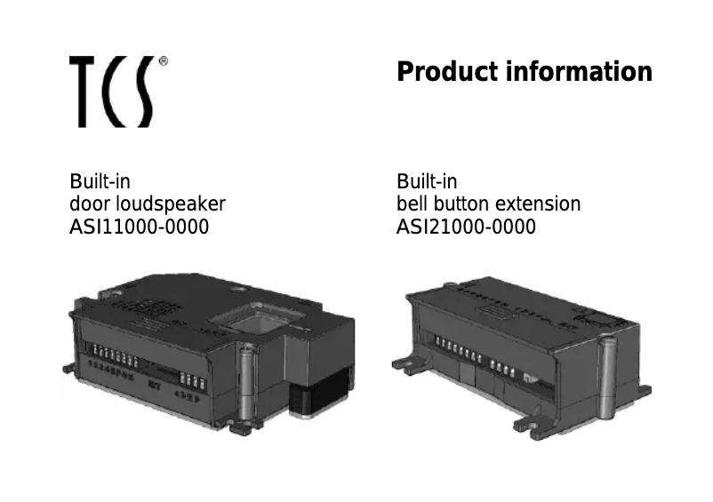 Image de la première page du manuel de l'appareil ASI11000-0000