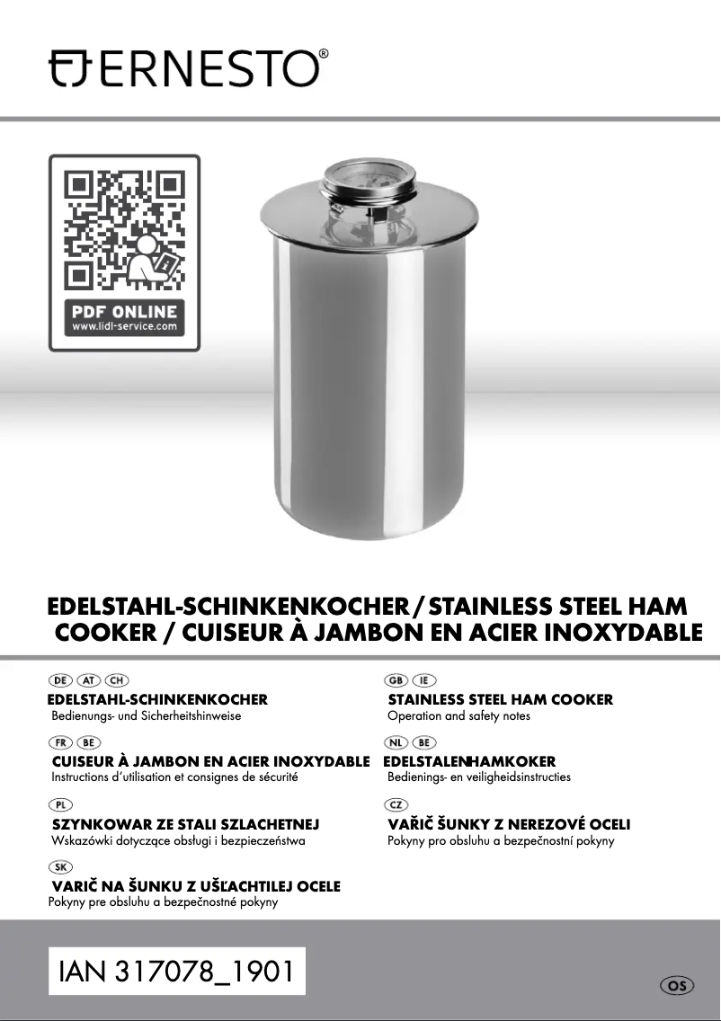 Page n°1 - Manuel utilisateur Ernesto HG05178