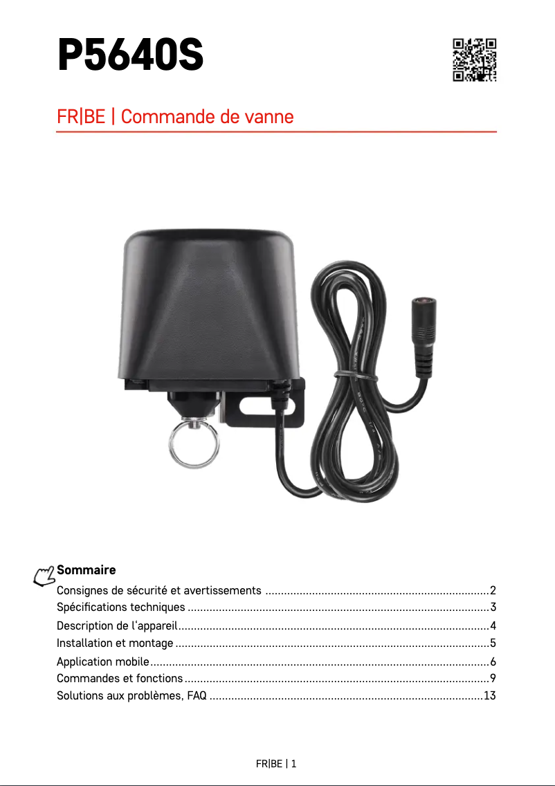 Image de la première page du manuel de l'appareil P5640S