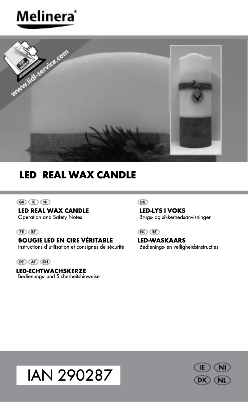 Page n°1 - Manuel utilisateur Melinera IAN 290287