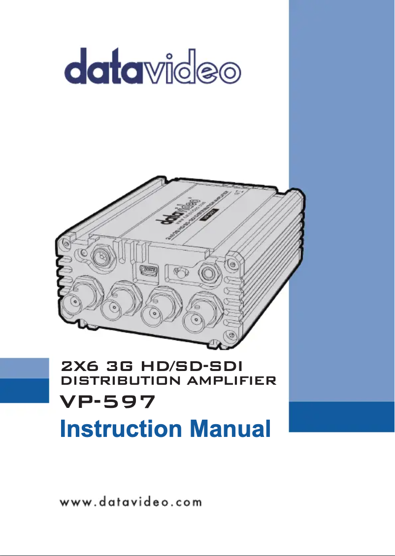 Page n°1 - Manuel utilisateur DataVideo VP-597