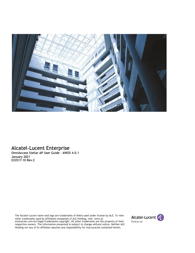 Page 1 de la notice Manuel utilisateur Alcatel-Lucent AP1201