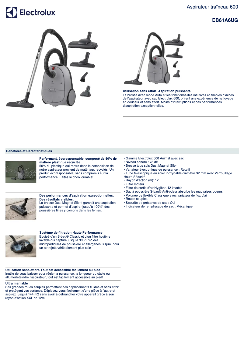 Page n°1 - Manuel utilisateur Electrolux EB61A6UG