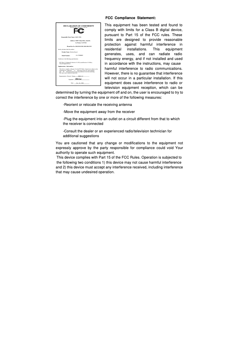 Page 1 de la notice Manuel utilisateur Gigabyte GA-7ZMMHC