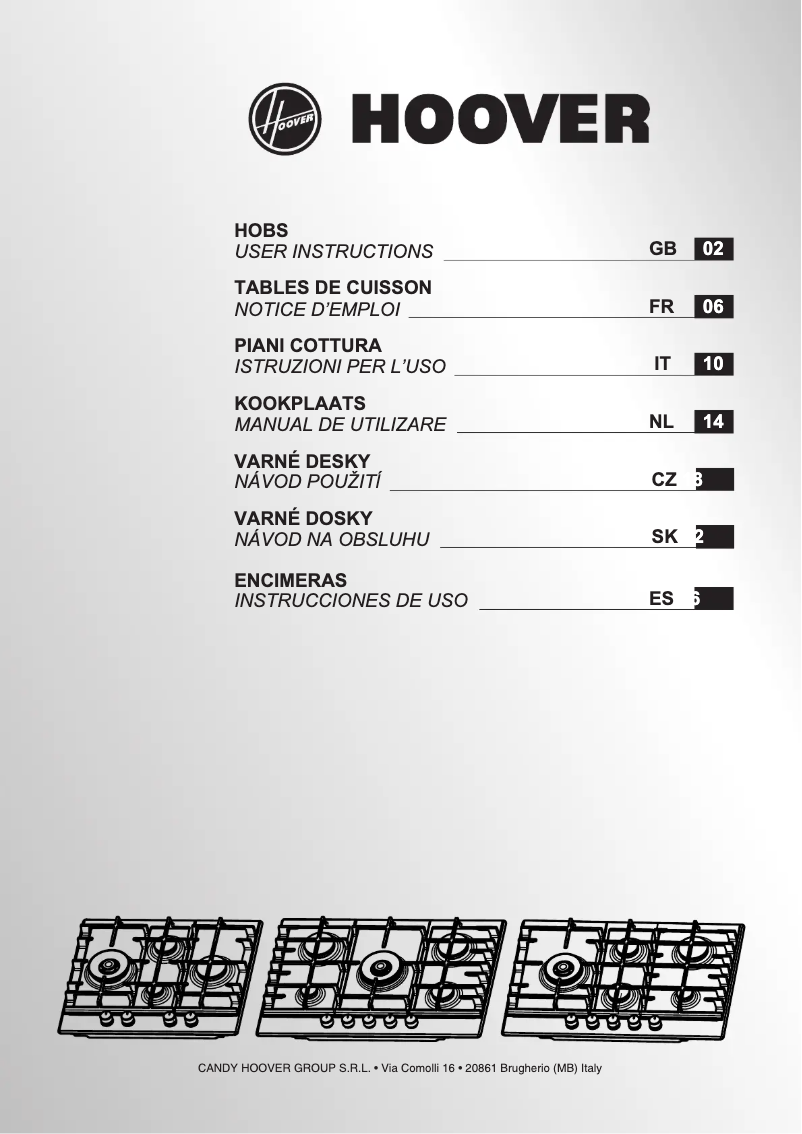 Page n°1 - Mode d'emploi Hoover HHG75WC5X