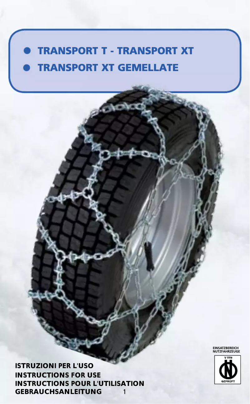 Image de la première page du manuel de l'appareil Transport XT