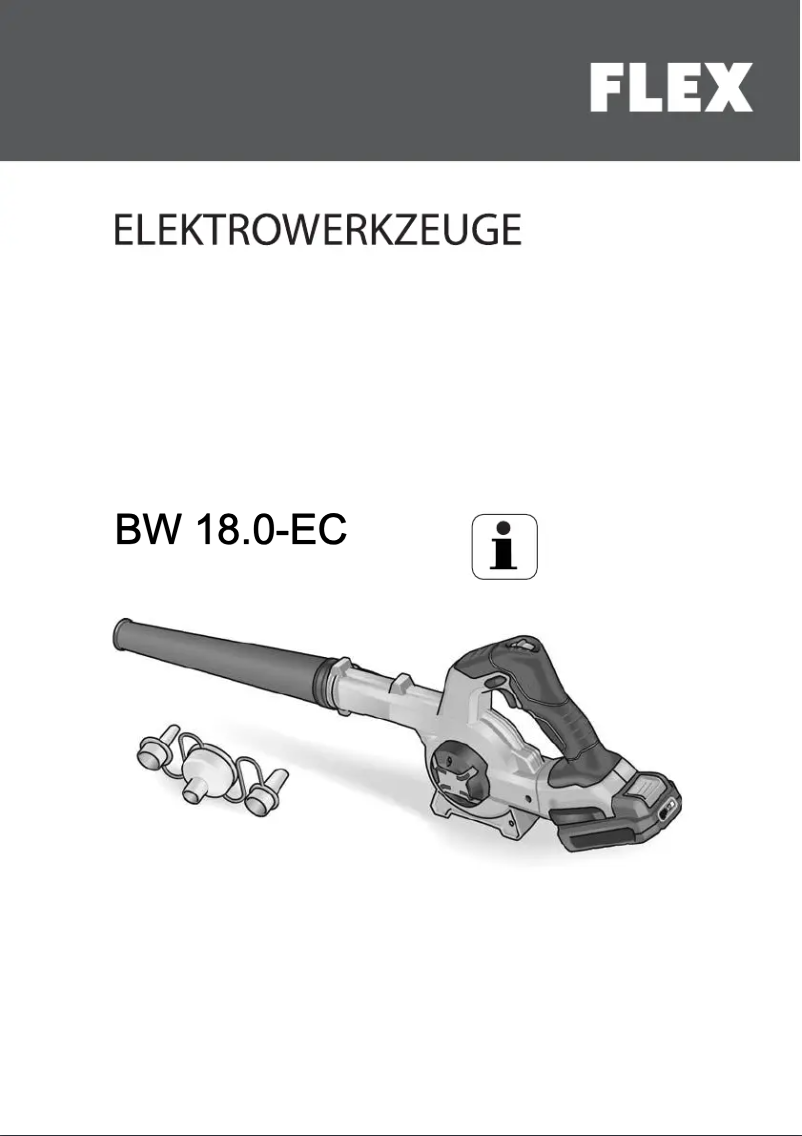 Page n°1 - Manuel utilisateur Flex BW 18.0-EC
