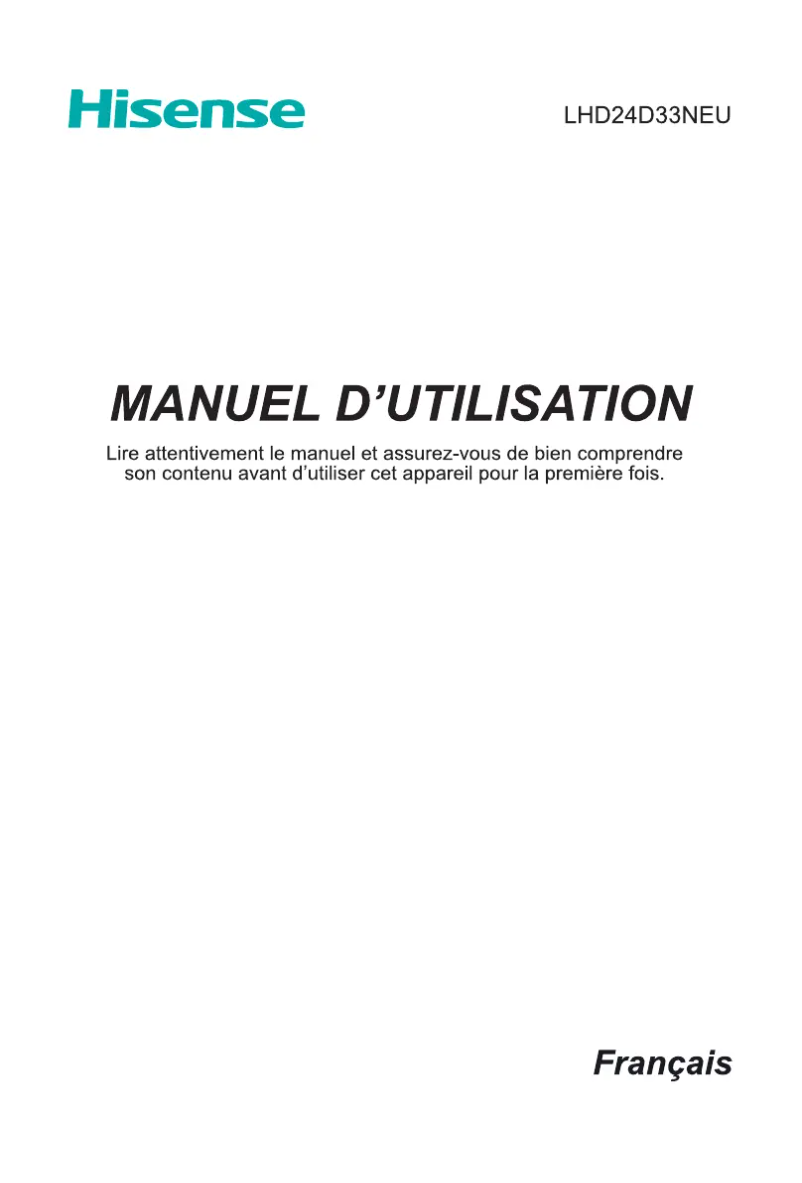 Image de la première page du manuel de l'appareil LHD24D33NEU