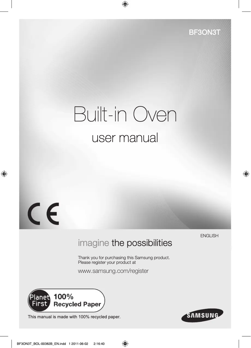 Page n°1 - Manuel utilisateur Samsung BF3ON3T011