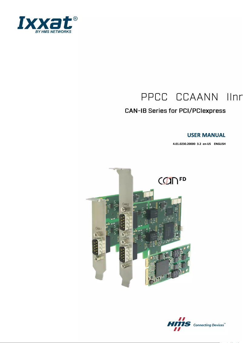Page n°1 - Manuel utilisateur Ixxat CAN-IB200/PCIe