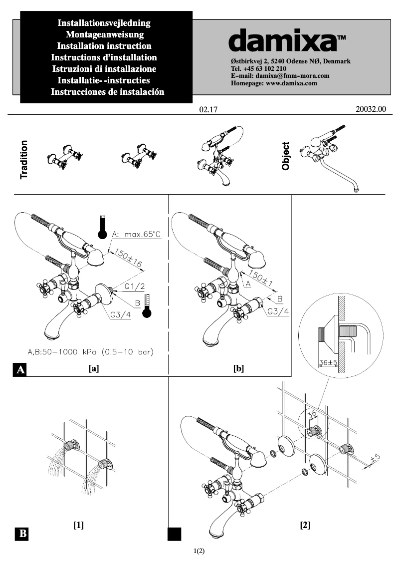 Page n°1 - Manuel utilisateur Damixa 3702100