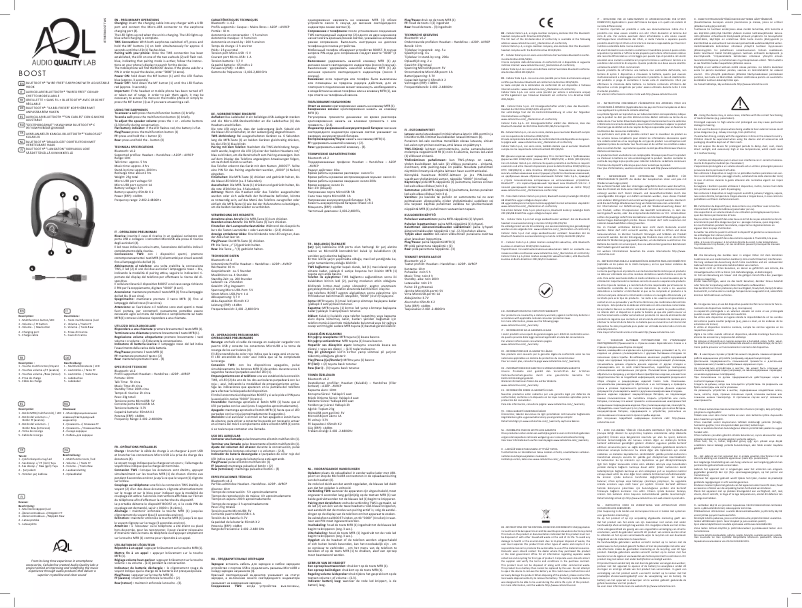 Page n°1 - Manuel utilisateur AQL Boost