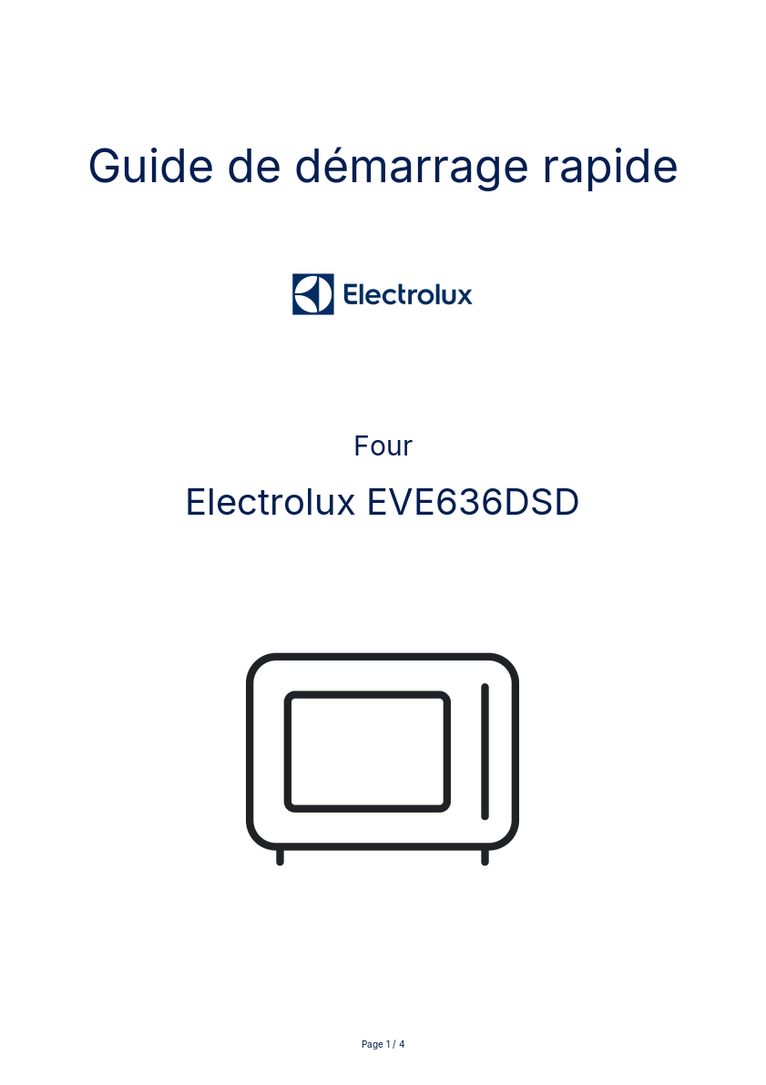 Image de la première page du manuel de l'appareil EVE636DSD