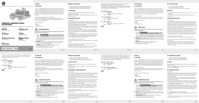 Page 1 de la notice Manuel utilisateur Playtive HG05527