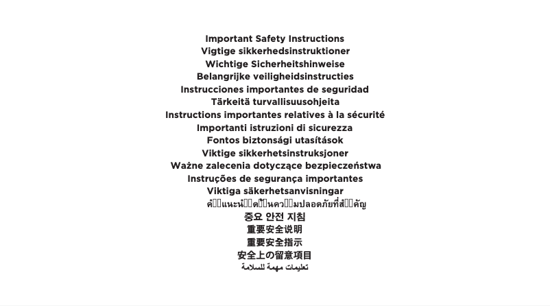 Page 1 de la notice Instructions de sécurité Bose Surround Speakers 700