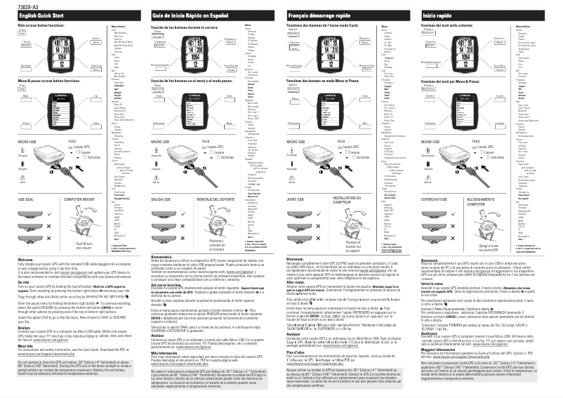 Page n°1 - Manuel utilisateur Lezyne Super Pro GPS