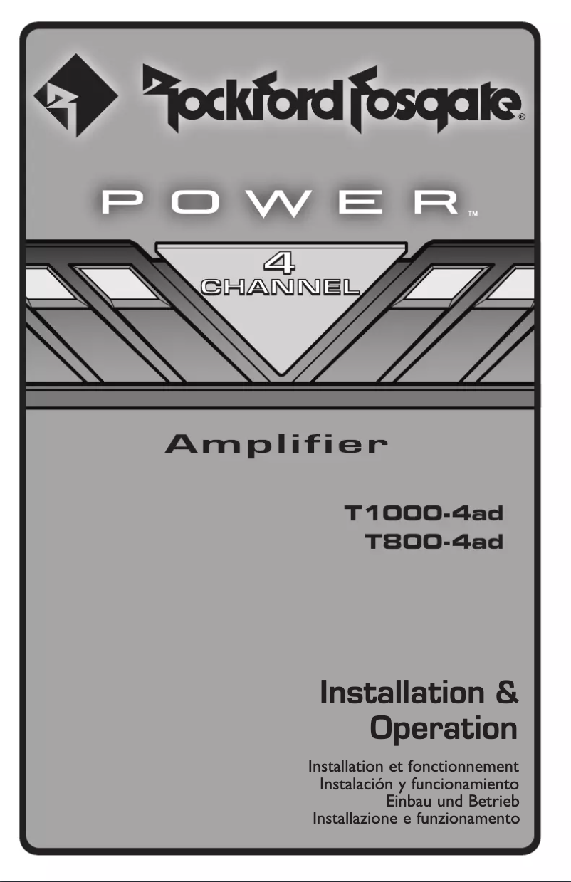 Image de la première page du manuel de l'appareil Power T800-4ad