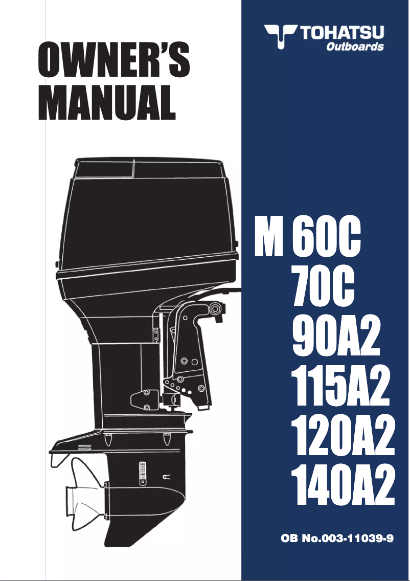 Page 1 de la notice Manuel utilisateur Tohatsu M115A2