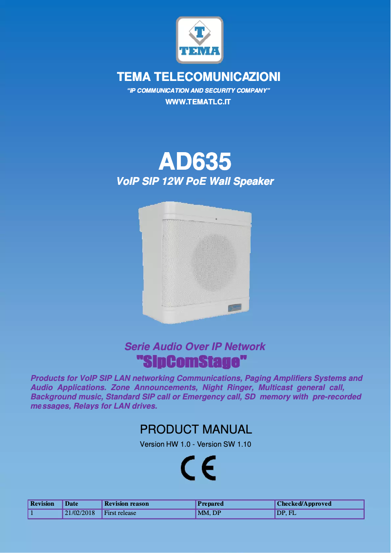 Image de la première page du manuel de l'appareil AD635