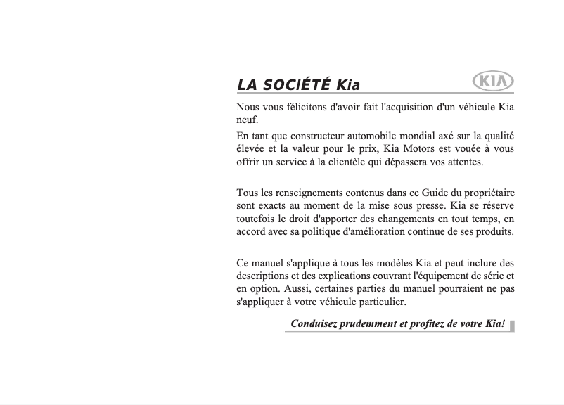 Page n°1 - Manuel utilisateur Kia Sportage (2017)