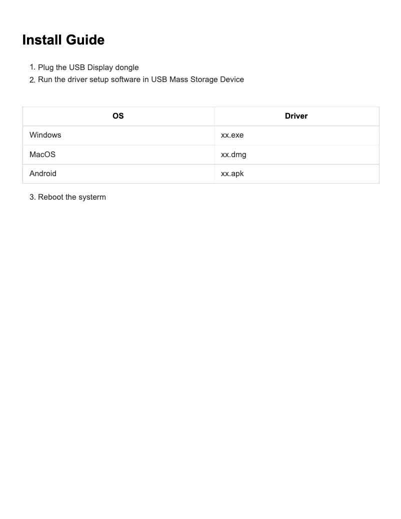 Page 1 de la notice Manuel utilisateur Cablexpert A-USB3-HDMI-02