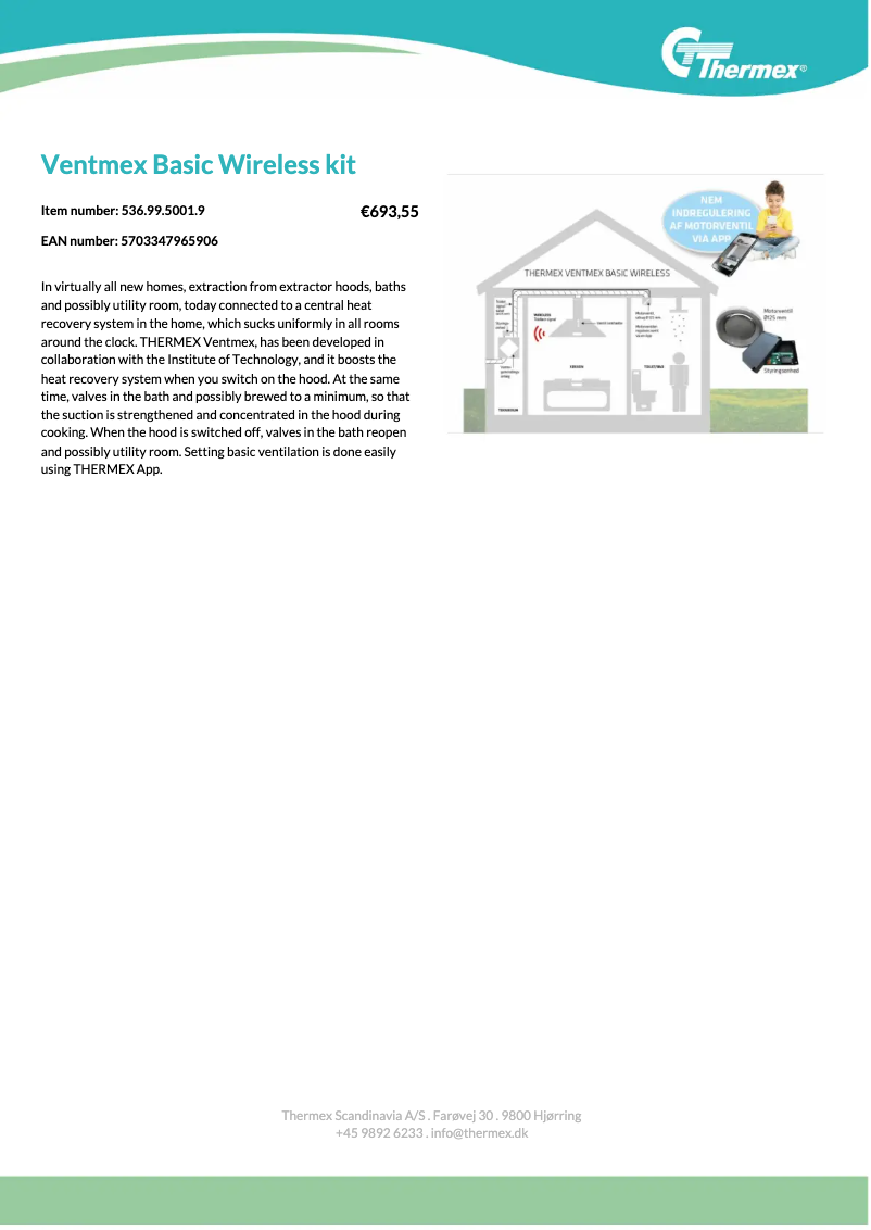 Page 1 de la notice Manuel utilisateur Thermex Ventmex