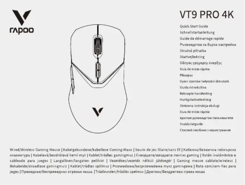 Page n°1 - Manuel utilisateur Rapoo VT9 PRO 4K
