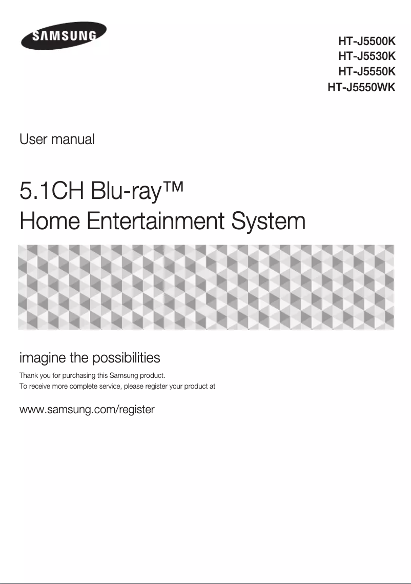 Page n°1 - Manuel utilisateur Samsung HT-J5550K