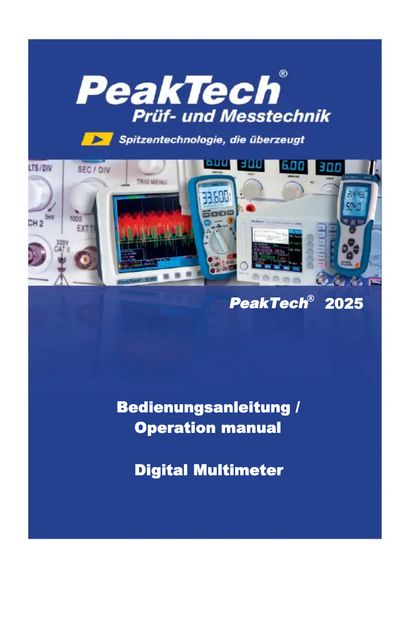 Página 1 del manual Manual de usuario PeakTech 2025