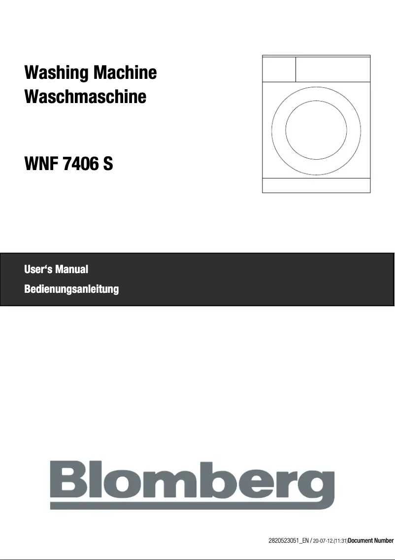 Page 1 de la notice Manuel utilisateur Blomberg WNF 7406 S