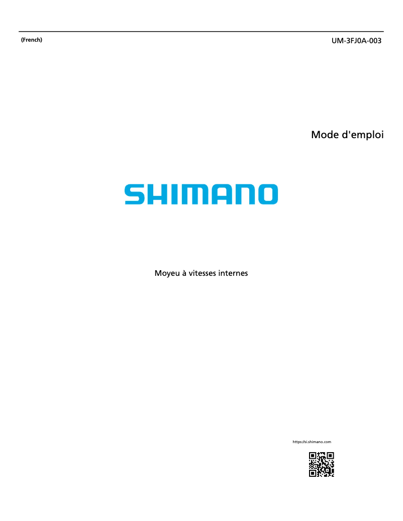 Page n°1 - Manuel utilisateur Shimano SG-C6060-8CD