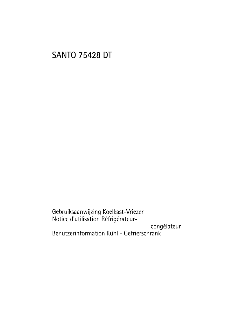 Page 1 de la notice Manuel utilisateur AEG-Electrolux Santo 75428 DT
