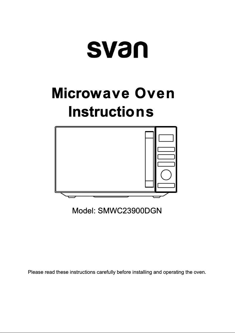 Image de la première page du manuel de l'appareil SMWC23900DGN