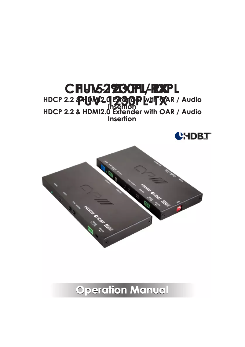 Page 1 de la notice Manuel utilisateur CYP PUV-1230PL-RX