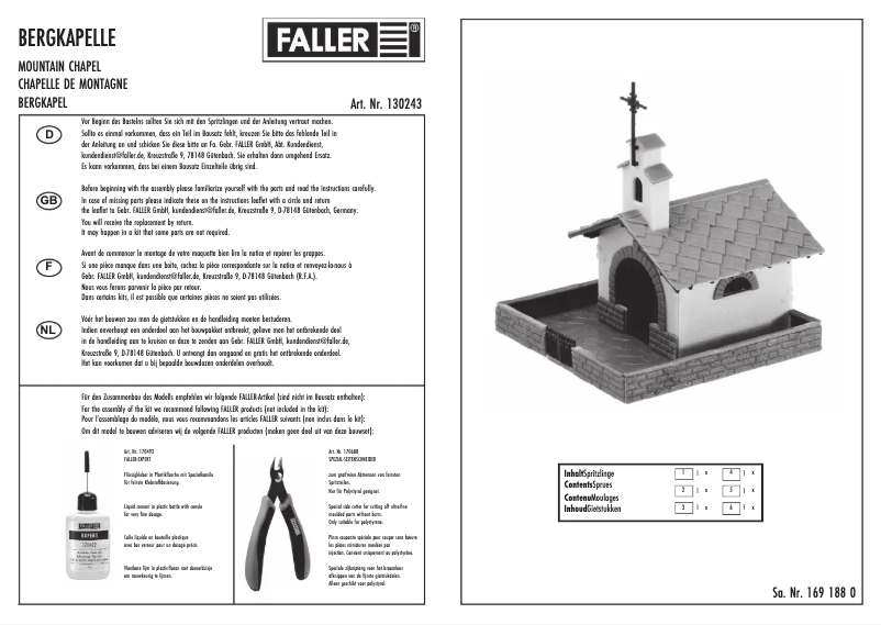 Page 1 de la notice Manuel utilisateur Faller 130243